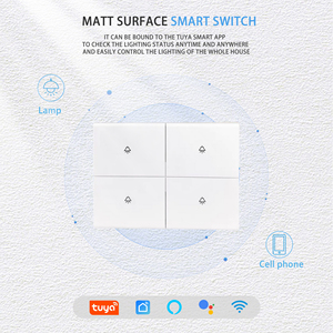 Thiết kế mới chúng tôi tiêu chuẩn nhà thông minh tự động hóa chất lượng cao Wifi thông minh chuyển đổi tuya Pc <span class=keywords><strong>LED</strong></span> ánh sáng Tường chuyển đổi - Product Image 5