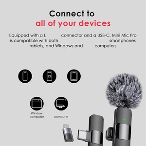 Mini K9 <strong>Usb</strong> <strong>c</strong> Live Stream Noise Reduction Lapel <strong>Mic</strong> Phone Podcast Wireless Lavalier Microphone - Product Image 3
