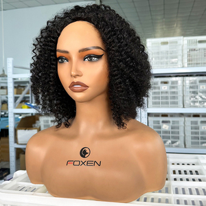 <span class=keywords><strong>Perruque</strong></span> Demi-Tête Afro Crépue Kinky Raw 3-en-1 sans Colle Cheveux Humains, Cheveux Birmans, Prête à Porter <span class=keywords><strong>Invisible</strong></span> à Cordon, à Retourner - Product Image 6