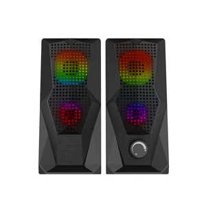 Computer Speakers RGB Multimedia Gaming Speakers for <b>PC</b> 2.0 <b>Wired</b> USB Powered Stereo Volume <b>Control</b> Dual Channel AUX 3.5mm - Product Image 2