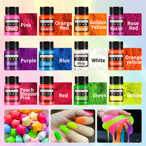 Pigmento Fluorescente <span class=keywords><strong>de</strong></span> Neón <span class=keywords><strong>de</strong></span> 12 <span class=keywords><strong>Colores</strong></span>, Botella <span class=keywords><strong>de</strong></span> 20 ml, Soluble en Agua y Aceite, Tinte Reactivo a los Rayos UV para Manualidades con Resina Epoxi, Impresión - Product Image 5