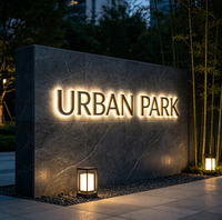 Enseigne lumineuse 3D LED personnalisée pour toit, en aluminium, étanche, autoportante, pour signalisation directionnelle de parc, tour, communauté, ou enseigne nocturne