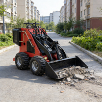 Mini-chargeuse sur pneus avec moteur diesel Kubota de 25 ch, certifiée EPA/EURO5, débit hydraulique élevé, faible consommation de carburant