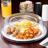 Accessoires de restaurant : Couvre-plats en plastique transparent écologiques, empilables, légers, à motifs personnalisés, pour dîner et fêtes