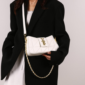 Nuova <span class=keywords><strong>Borsa</strong></span> a Spalla/<span class=keywords><strong>Tracolla</strong></span> in Pelle PU Chic e alla Moda 2026, con Motivo Trapuntato a Rombi, Chiusura a Cerniera, Stile Sottobraccio, da Donna, in Poliestere - Product Image 2