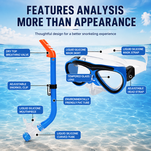 <span class=keywords><strong>Set</strong></span> Snorkeling Anak Grosir, Masker Diving Anti-Kabut dan <span class=keywords><strong>Snorkel</strong></span> Dry Top, Perlengkapan Renang yang Dapat Disesuaikan untuk Anak Laki-laki dan Perempuan, Olahraga Pantai - Product Image 5