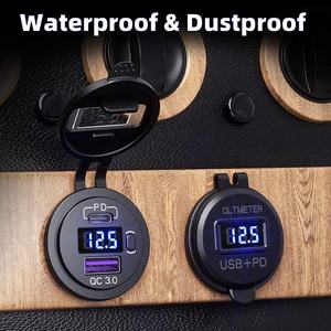 ON/<span class=keywords><strong>Off</strong></span> charge rapide de voiture chargeur de téléphone portable de voiture PD + QC3.0 12V/24V double chargeur USB prise de chargeur de voiture - Product Image 6