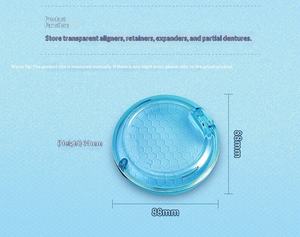 Trong suốt thoáng khí xách tay niềng răng Hộp nhựa lưu trữ trường hợp dây buộc in logo vô hình chỉnh nha người lưu giữ - Product Image 5