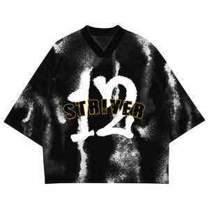 <b>Top</b> Ranking Men's Casual Hip Hop T-shirts Spandex/Polyester Knitted 200g Digital Printing Quick Dry OEM Service Custom <b>Patchwork</b> - Product Image 6