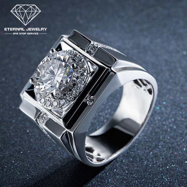 Fine Jewelry Men's High-end 9k 10k 14k 18k 24k Gold Pured White Yellow Rose Mossianite Natural Diamond Wedding Engagement Ring