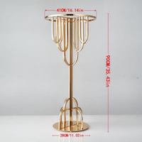 Decoración de Mesa de Boda Personalizada, Centro de Mesa Grande de Metal Plateado y Dorado, Soporte para Flores, Decoración para Eventos de Boda
