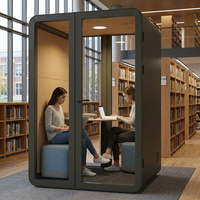 Cabine de conférence acoustique sur mesure avec ports d'alimentation et USB intégrés, salle silencieuse modulaire, cabine insonorisée pour réunions de bureau