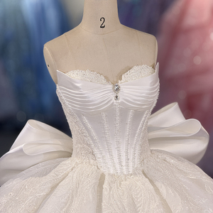 Dy6998 Princess Wedding <b>Dresses</b> Sequined Appliques Party Chapel Train Floor-Length Ball Gown Lace Elegant Candy Color for - Product Image 2