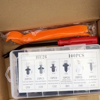 HE26 100 pièces Rivets en plastique, attaches de retenue à pression, ensemble de rivets à pression pour automobile