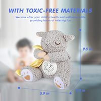 Machine à bruit blanc pour bébé, apaisant le sommeil, jouet en peluche mouton, projecteur d'étoiles, veilleuse, son enregistrable, puce vocale OTP