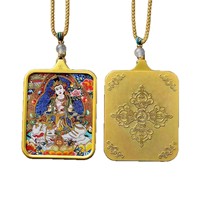 Thangka doré peint à la main, huit divinités gardiennes, cartes de sagesse, statue de Bouddha en acier titane, ornements personnalisés