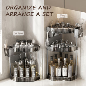 Étagère d'angle triangulaire multi-usages à plusieurs niveaux, gain <span class=keywords><strong>de</strong></span> place, étanche, pour <span class=keywords><strong>cuisine</strong></span> et salle <span class=keywords><strong>de</strong></span> bain - Product Image 4