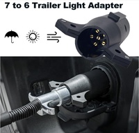 Adaptateur de remorque rond 7 RV Blade à 6 pôles Fiche de remorque 7 broches à 6 broches Fiche de câblage de remorque reliant les lumières.