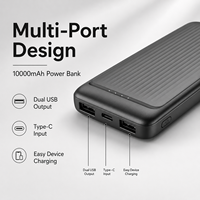 Chargeur Cadeau d'Affaires 10000 mAh, Batterie Externe Portable 10000 mAh avec Logo Personnalisé pour Commandes en Gros en Usine