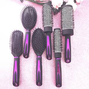 4 en 1 Pink Detailing Hair Dryer Brush Set Cojín compacto Material de nailon Ducha Secador de pelo Cepillo Rizador - Product Image 6