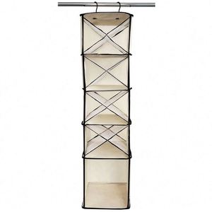 New Design Hanging Closet Organizer Storage 5-<b>Shelf</b> Separable Closet Storage <b>Shelves</b> with Mesh Pocket Clothes - Product Image 2