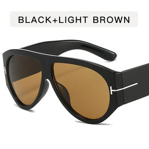 Gafas de Sol Polarizadas con Protección UV380, Montura Grande en Forma de T, Estilo Aviador, Montura Gruesa, Tendencia Europea y Americana, Unisex - Product Image 6