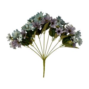 Buket bunga buatan Marigold dekorasi pemakaman buket bunga buatan krisan Sutra buket palsu - Product Image 5