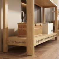 Console en bois massif encastrée avec 3 tiroirs, table d'entrée étroite contemporaine avec étagères de rangement ouvertes pour salon et hôtel