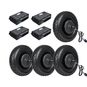 Kit de moteur de moyeu sans balais à couple élevé et faible vitesse 48V 800W 70N.M à arbre unique de 16 pouces pour robot AGV UGV - Product Image 2