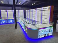 Vitrine de magasin de téléphones mobiles Vitrine de magasin de téléphones intelligents Vitrine de magasin électronique Comptoir en verre Conception de magasin de téléphone portable