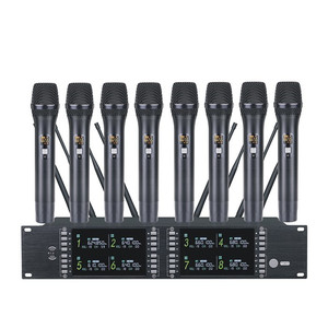DK208 640-690MHz Sistema de micrófono de conferencia <span class=keywords><strong>Lavalier</strong></span> inalámbrico profesional Fabricantes de micrófonos inalámbricos Uhf - Product Image 1