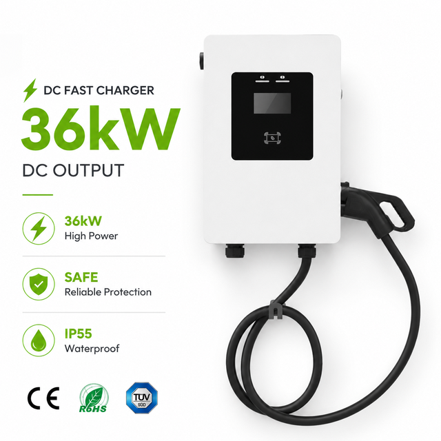 EVEGO 36kW New Parking Lot Charging Station OCPP 1.6J/2.0.1 CSMS Management Low Power DC Fast Ev Charger IP55 2-Year Warranty