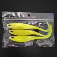 MISTER LURE Leurre Souple en TPR en Forme de Poisson à Queue Fourchue 10cm-18cm 4g 10g 20g – Lot de 3 Pièces par Sachet
