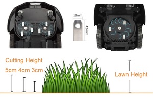 Ezrevo veloce facile sicuro CE ricarica automatica Anti collisione 24V 4.4AH Display LCD 1500mq robot cordless falciatrice worx robot landroid - Product Image 3