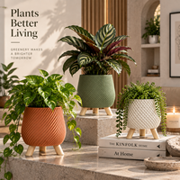 Pot de plante créatif personnalisé avec pieds, imprimé en 3D, jardinière décorative pour plantes succulentes, fleurs, décoration intérieure