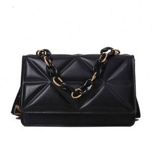 Nuevo Bolso Bandolera Retro de Personalidad con Correa Ancha, Pequeño Cuadrado de Moda con Cadena Gruesa, de PU para Mujer con Patrón de Estrella Abierta - Product Image 6