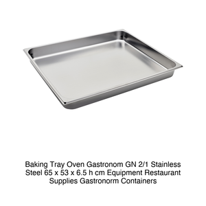 ถาดอบสแตนเลส GN 2/1 ขนาด 65 × 53 × 6.5 ซม. สูง 3400 กรัม - Product Image 2
