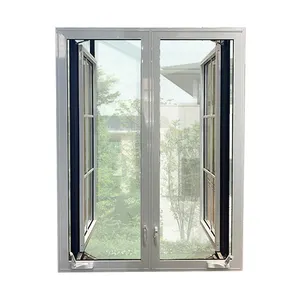 <span class=keywords><strong>Fenêtre</strong></span> à manivelle en aluminium ignifuge à double/triple vitrage avec manivelle facile blanche - Product Image 1