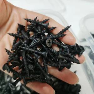 Tornillos para paneles <span class=keywords><strong>de</strong></span> yeso con cabeza <span class=keywords><strong>de</strong></span> trompeta, fosfatados negros, rosca fina, para construcción - Product Image 3
