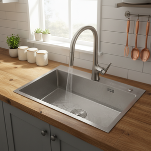 Haute qualité fait à la main 800*450mm évier à bol unique en acier inoxydable 304/201 forme carrée <span class=keywords><strong>prix</strong></span> usine direct pas d'intermédiaire - Product Image 4