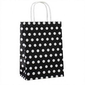 Black Polka Dot Paper Gift <b>Bags</b> with Handles Kraft Paper Party Favor <b>Bags</b> 25 Pcs for Events - Product Image 1