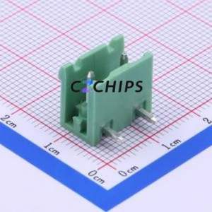 DB2ER-7.62-2P-GN Plug-in Terminal Block Bent Lead Through Hole,P=7.62mm Connector Board-to-Board / Socket Open 1x2P 7.62mm Green - Product Image 2