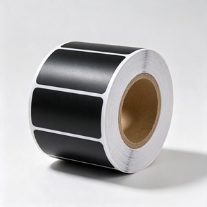 Etiquetas Autoadhesivas Removibles, Rectangulares, Redondeadas, Circulares, Ovaladas, de Papel Adhesivo Negro, Impresión Digital, Reutilizables, para Embalaje - Product Image 2