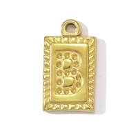 Pendentif Breloque Lettres Anglaises DIY Fait Main en Acier Inoxydable, 26 Lettres, Accessoires de Bijoux de Mode au Tempérament Unique
