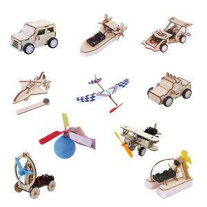 10 en 1 véhicules <span class=keywords><strong>terre</strong></span> et mer assembler des jouets en bois modèle d'avion Kit d'expérience en bois Science jouets voiture pour enfants - Product Image 2