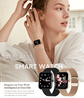 Ultraleichte Ultradünne 7mm AMOLED Quadratische Magnetische Smartwatch Aluminiumlegierung Gehäuse Anruf Herzfrequenz Schlafüberwachung für Frauen