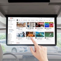 Moniteur d'appui-tête de voiture LCD Android 14.0 à commande manuelle avec USB 4K/1080P, design rabattable portable, CarPlay pour Denza D9 EV