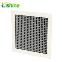 Grille de ventilation murale carrée moderne amovible en aluminium, diffuseur d'air alvéolé pour centres commerciaux
