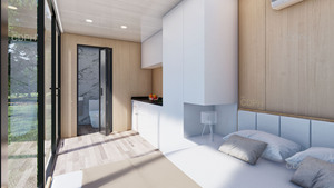 Maisons préfabriquées de 20/40 pieds, maisons-containers pour le <span class=keywords><strong>jardin</strong></span>, maisons-containers Apple Cabin - Product Image 2