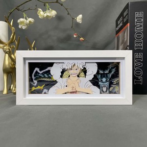 160 diseños remoto una pieza Nice Gear 5 <span class=keywords><strong>Luffy</strong></span> 3D papel tallado lámpara LED Anime caja de luz al aire libre Cosplay serie artesanía - Product Image 2
